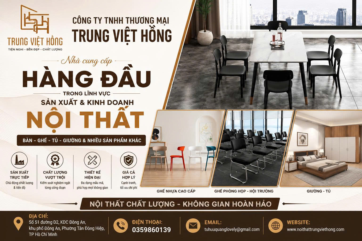 Chuyên Sản Xuất Và Kinh Doanh Nội Thất Uy Tín, Chất Lượng